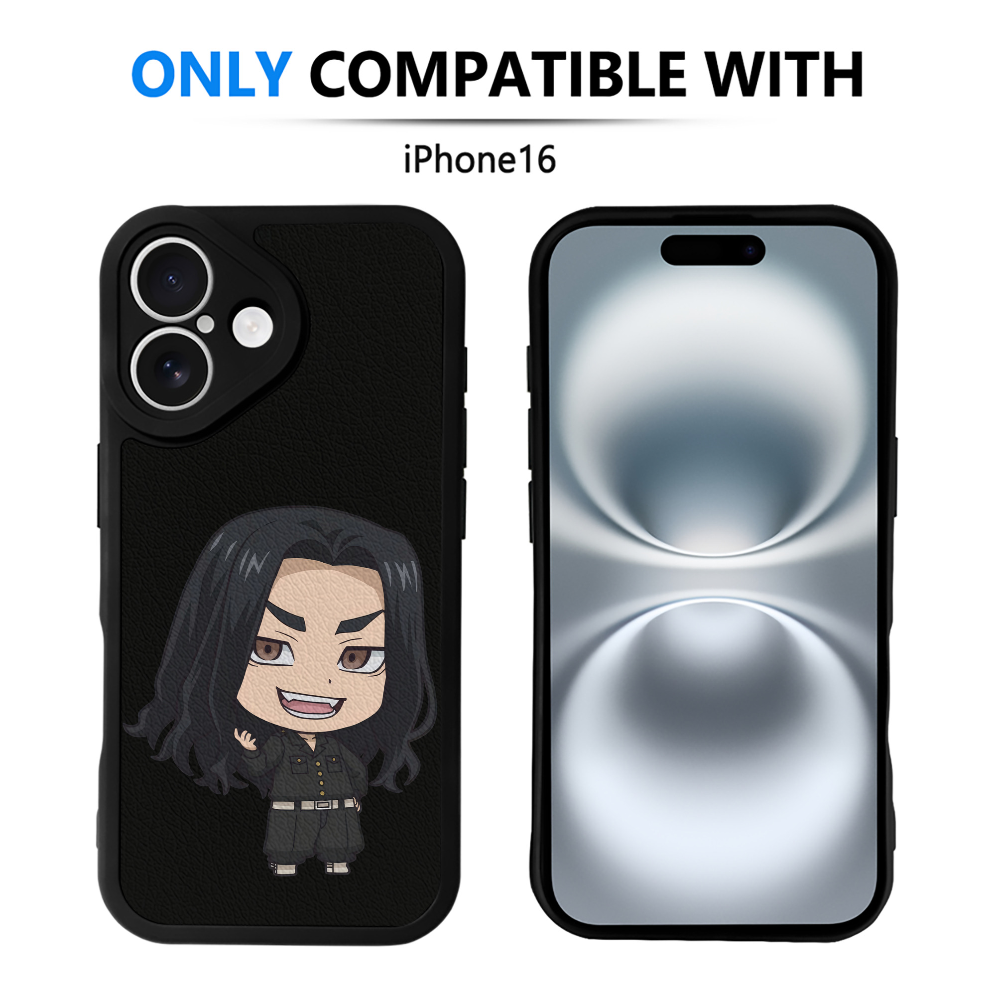 （画像用） 東京リベンジャーズ Tokyo Revengers 【iPhone 16シリーズ対応】シリコンスマホケース（レザー調） 材質：シリコン